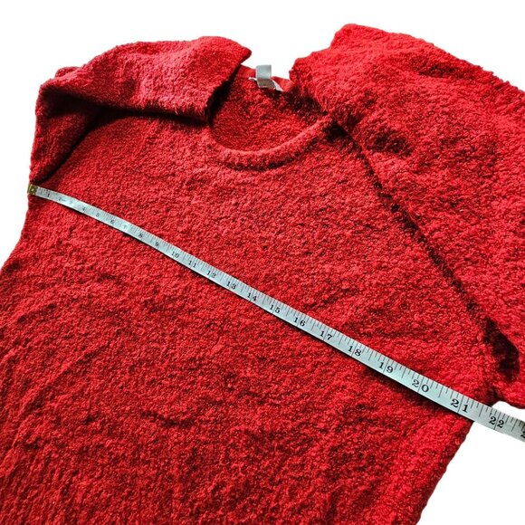 J. Jill Women's Red long Sleeved Sweater Crew Neck size M - Picture 8 of 9